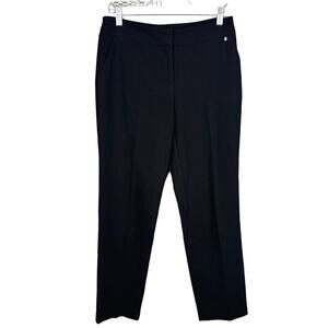 Trina Turk Black Slacks Straight Leg SZ 6  Quiet Luxury Minimalist Office Core